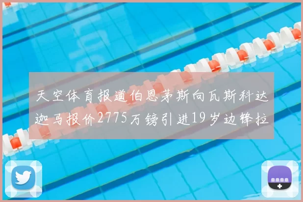 天空体育报道伯恩茅斯向瓦斯科达迦马报价2775万镑引进19岁边锋拉扬